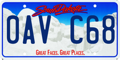 SD license plate 0AVC68