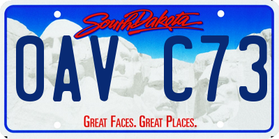 SD license plate 0AVC73
