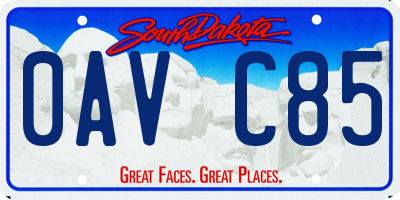 SD license plate 0AVC85