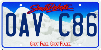 SD license plate 0AVC86