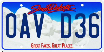SD license plate 0AVD36