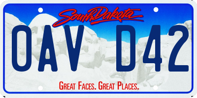 SD license plate 0AVD42