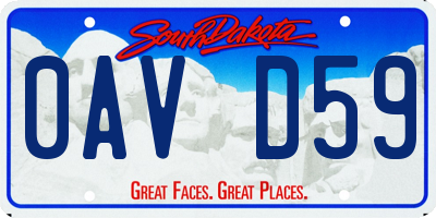 SD license plate 0AVD59