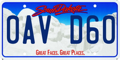 SD license plate 0AVD60