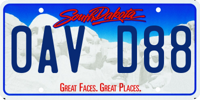 SD license plate 0AVD88