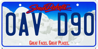 SD license plate 0AVD90