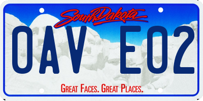 SD license plate 0AVE02