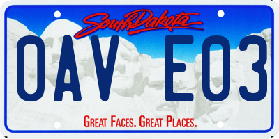 SD license plate 0AVE03