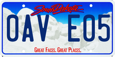 SD license plate 0AVE05