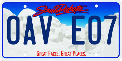 SD license plate 0AVE07