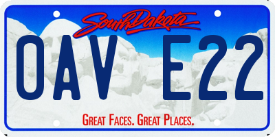 SD license plate 0AVE22