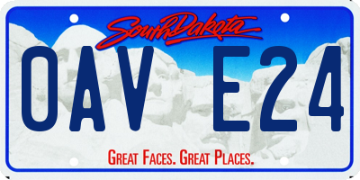 SD license plate 0AVE24
