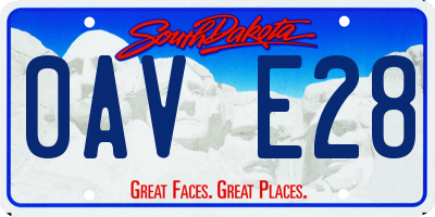 SD license plate 0AVE28