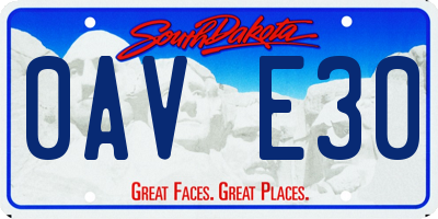 SD license plate 0AVE30