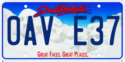 SD license plate 0AVE37