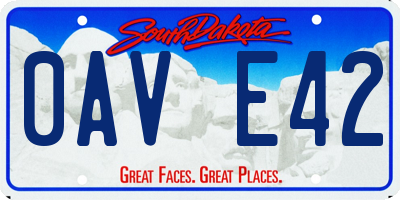 SD license plate 0AVE42