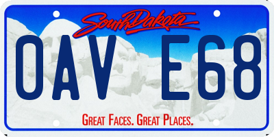 SD license plate 0AVE68
