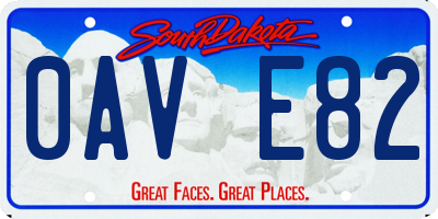 SD license plate 0AVE82