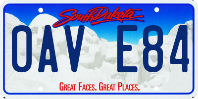 SD license plate 0AVE84