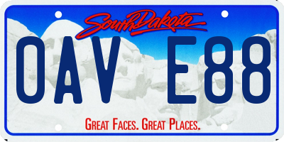 SD license plate 0AVE88