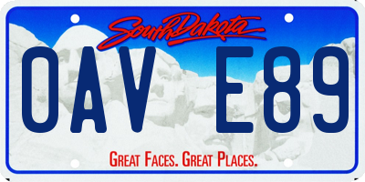 SD license plate 0AVE89