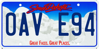 SD license plate 0AVE94