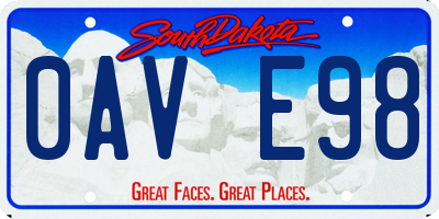 SD license plate 0AVE98