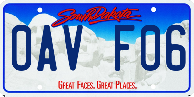 SD license plate 0AVF06