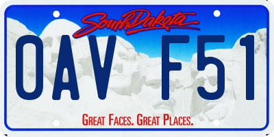 SD license plate 0AVF51