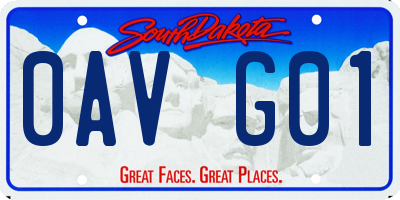 SD license plate 0AVG01