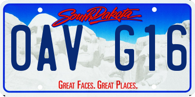 SD license plate 0AVG16