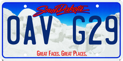 SD license plate 0AVG29