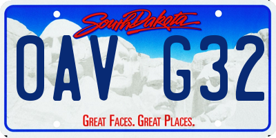 SD license plate 0AVG32