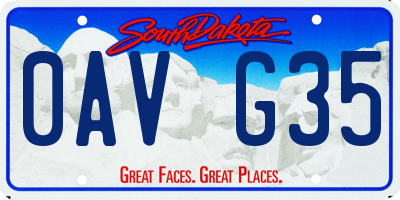 SD license plate 0AVG35
