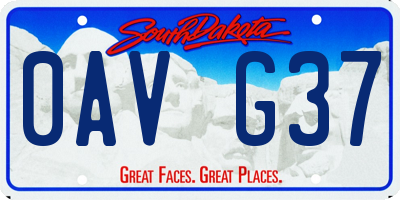 SD license plate 0AVG37