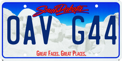 SD license plate 0AVG44