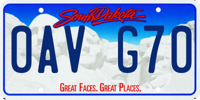 SD license plate 0AVG70