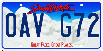SD license plate 0AVG72