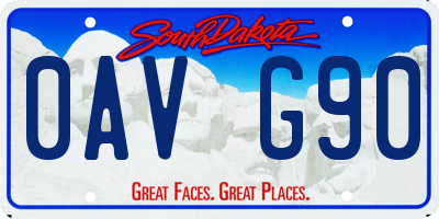 SD license plate 0AVG90