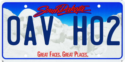 SD license plate 0AVH02