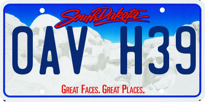 SD license plate 0AVH39