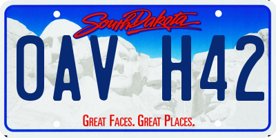 SD license plate 0AVH42
