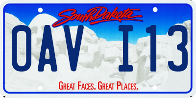 SD license plate 0AVI13