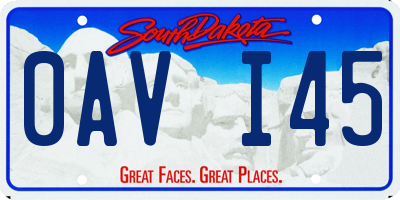 SD license plate 0AVI45