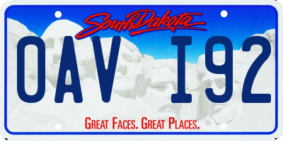 SD license plate 0AVI92