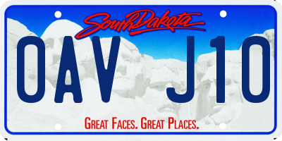 SD license plate 0AVJ10