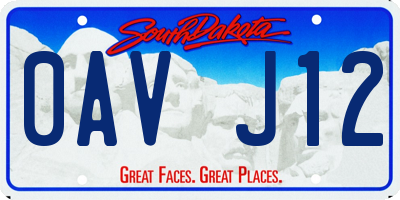 SD license plate 0AVJ12