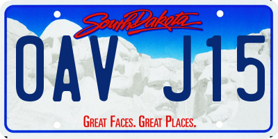 SD license plate 0AVJ15