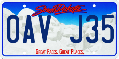 SD license plate 0AVJ35