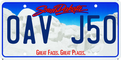 SD license plate 0AVJ50